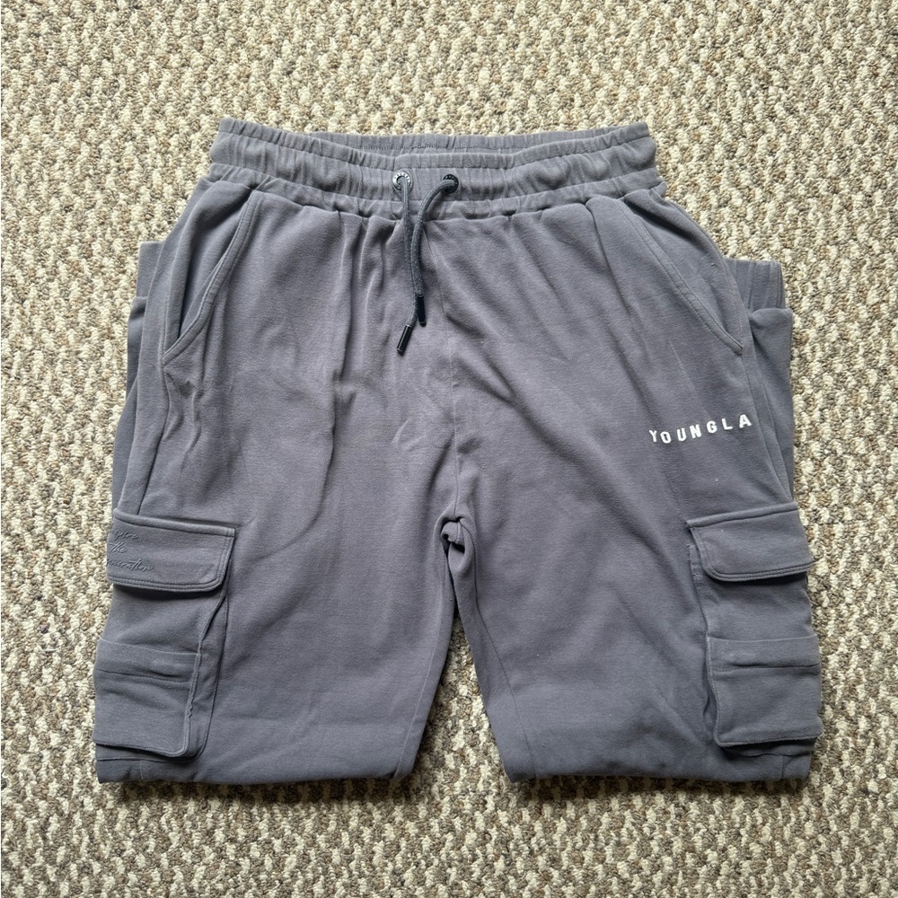 YoungLA Charcoal Cargo Shorts